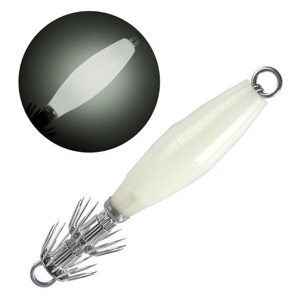 

stainless steel squid hook artificial hard baits 5pcs luminous lifelike fishing jig lures fish crankbait ocean rock tool hooks
