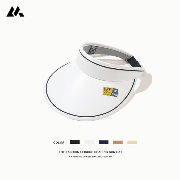 

summer cover face anti uv female cycling beach sun empty hat night big brim sun hat, Black;white