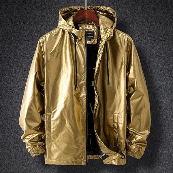

men's jackets 2021 glossy leather military jacket hooded men outerwear casual brand zipper thin motorcycle coat, Black;brown
