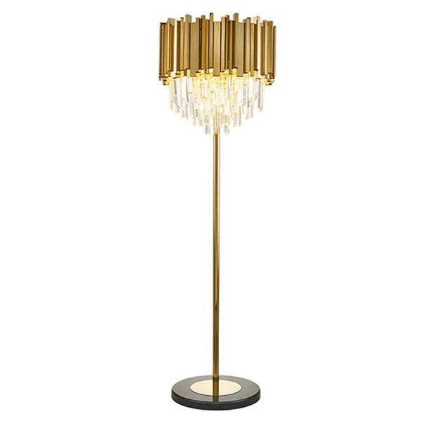 

floor lamps creative post-modern led stainless steel gold light el club decoration lighting american living room crystal lamp
