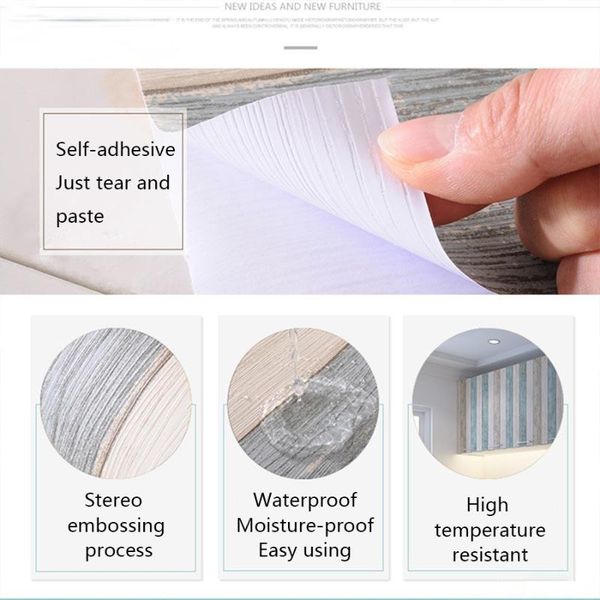 

wallpapers uaweso vertical stripe self adhesive wallpaper rolls for living room bedroom decor waterproof mediterranean style contact paper