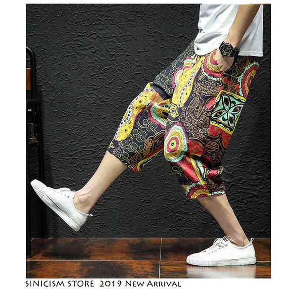 

men's pants sinicism store casual hip hop men joggers streetwear mens harajuku cotton linen chinese harem trousers 5xl bfwm, Black