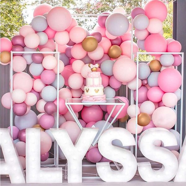 

5inch 200pcs latex ballons kids birthday wedding party decorations macarons color ballon chain arch clip for celebration decoration