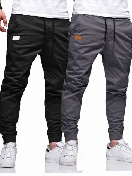 

men 2pcs slant pocket pants l3df#, Black
