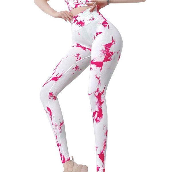 

yoga outfit leggings women tie dyed high waist push up hips gym pants fitness leggins quick dry trousers running external wear