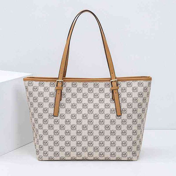

shoulder bags trendy women's fashion large-capacity simple texture portable tote brand handbag 220207