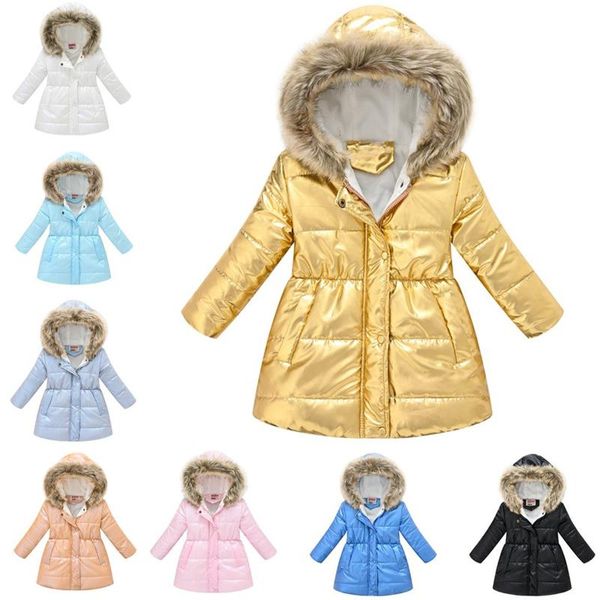 

down coat children winter jacket clothes girl warm waterproof hooded long cotton coats for kids outerwear parka clothing 2021, Blue;gray