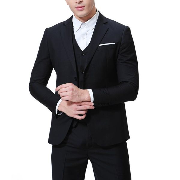 

men's suits & blazers xy05 business casual suit three-piece groom bridesmaid wedding large size men blazer slim fit, White;black