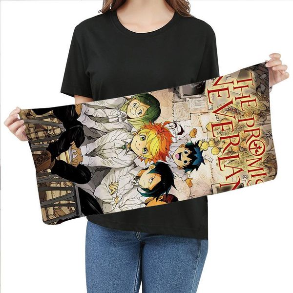 

the promised neverland anime microfiber towels 3d printing soft and comfortable for hand face hair bath beach 35cm * 75 cm towel