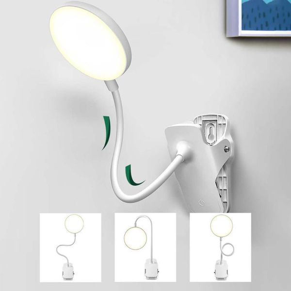 

book lights led clip table lamp stepless dimmable wireless desk touch usb rechargeable reading light night laptop