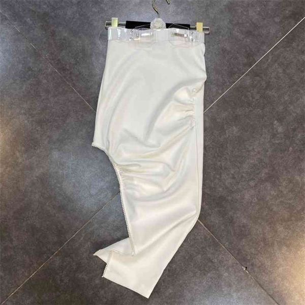 

women irregular temperament buttocks skirt solid color belt beading decoration fashion spring summer 11b402 210525, Black