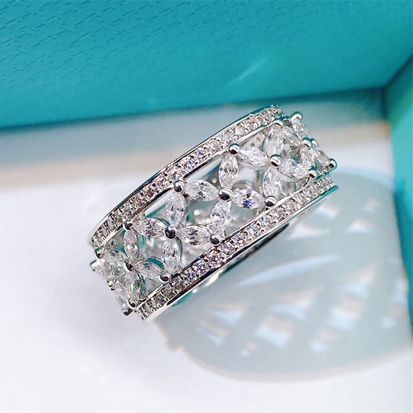 

zircon designer diamond ring women valentine's day gift wedding rings, Silver