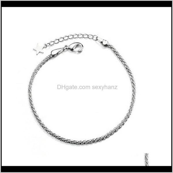 

charm drop delivery 2021 river women bracelet fashion diy jewelry making female bracelets adjustable 15cm to 18dot5cm festival birthday gift, Golden;silver