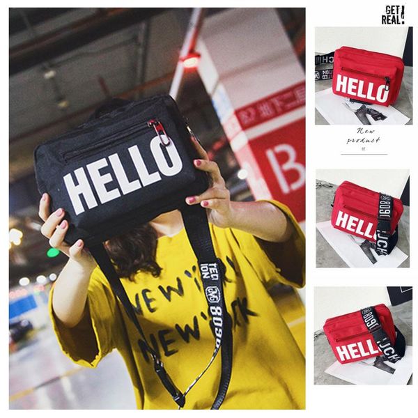 

women canvas bag belt leisure handbag shoulder bags pack girls letter waist