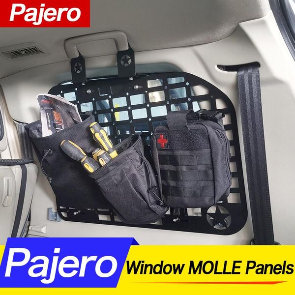 

car organizer auto accessories for mitsubishi pajero 2007-2021 window molle panels rear trunk debris rack car-styling