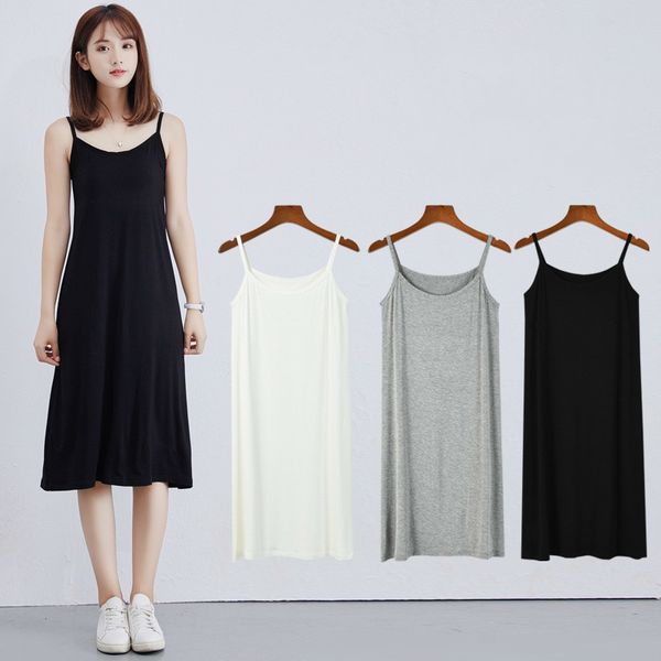 

spaghetti strap backless cotton long dress party off shoulder strapless summer maxi black spring bodycon women 210514, Black;gray