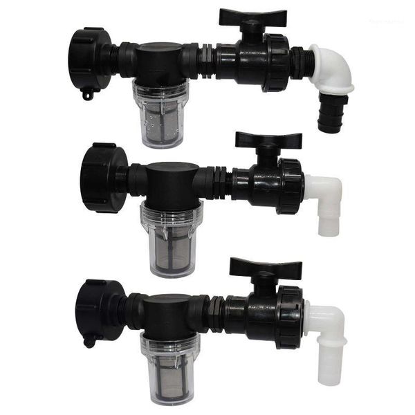 

watering equipments straight ton barrel connector with valve filter ibc joint fittings garden pipe elbow pe1