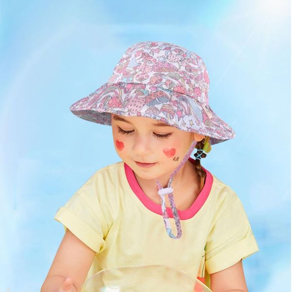 

wide brim hats cartoon floral panama kawaii sun hat kids children beach style summer fisherman boys girls cute sunhat chapeau, Blue;gray