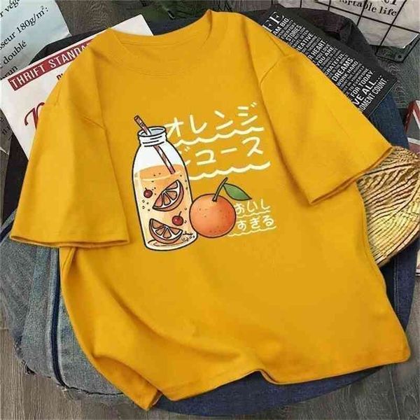 

kawaii print t shirt women harajuku ullzang fashion t-shirt graphic cute cartoon korean style tees female verano mujer 210406, White