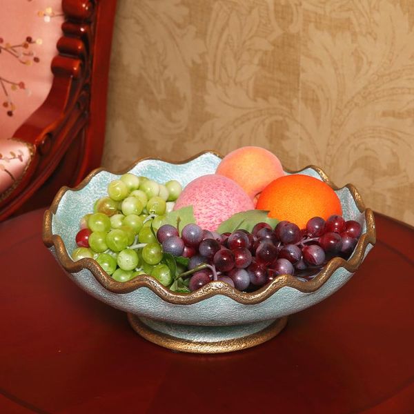 

vases large european ceramic fruit plate decoration fashion retro coffee table home furnishing american flower ornament