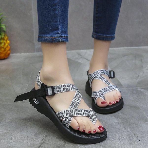 

sandals women summer fashion women's 2021 casual all-match comfortable woman platform shoes beach buckle strap, Black