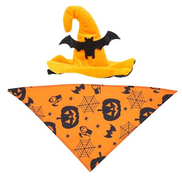 

dog apparel 1 set pet hat bib cat costume funny decoration
