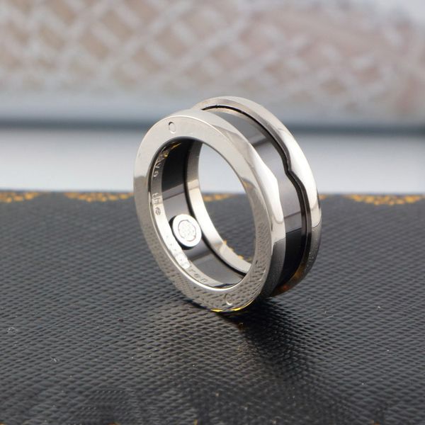 

europe america fashion men lady women titanium steel charity version engraved b letter black ceramic 18k gold narrow lovers rings us5-us10, Slivery;golden