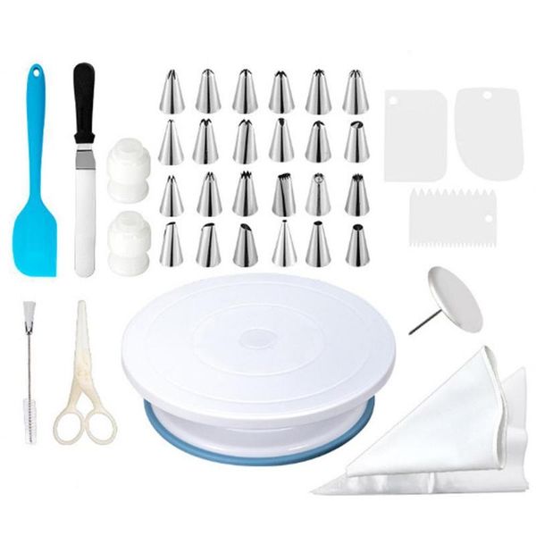 

pieces baking tool set cake decorating turntable tools for kitchen pastry &
