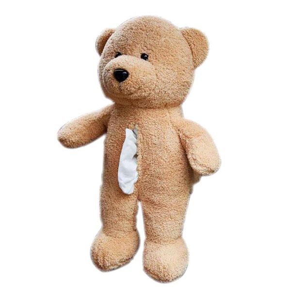 

cartoon bear tissue box multi-purpose storage home deskdecoration khaki back-mounted holder for kitchen bathroom boxes & napkins