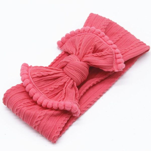 

33 colors super soft fashion jacquard baby headband accessories knot hair bow fur ball side hair band girls cute boutique headband, Slivery;white