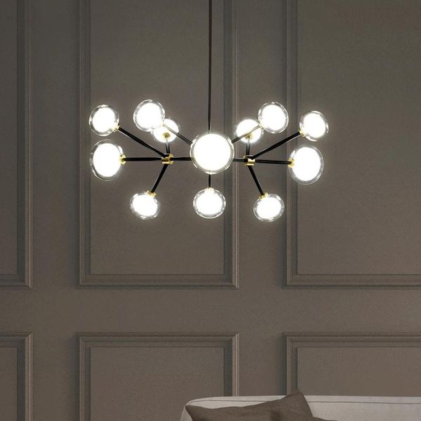 

chandeliers modern designer glass and iron led chandelier large crystal lighting kitchen home decor lustre hanging lamp luminaria