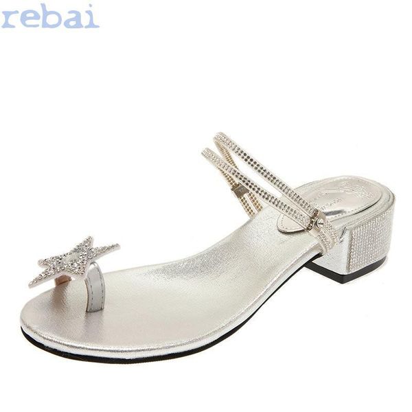 

summer women sandals bling pumps shoes comfort ladies woman sandale gold silver high heels female footwear slip on slippers, Black