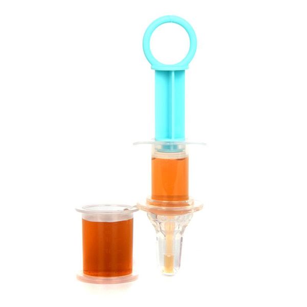 

1pcs blue utensils baby kids smart needle feeder squeeze dropper dispenser pacifier feeding accessories cups, dishes &