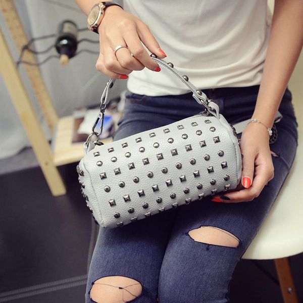 

evening bags 2021 women pu one shoulder messenger handbags fashion ladies rivet design crossbody for