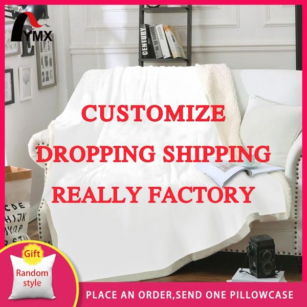 

blankets fymx customized throw blanket sherpa fleece soft personalized diy your picture rug home decoration for bed drop
