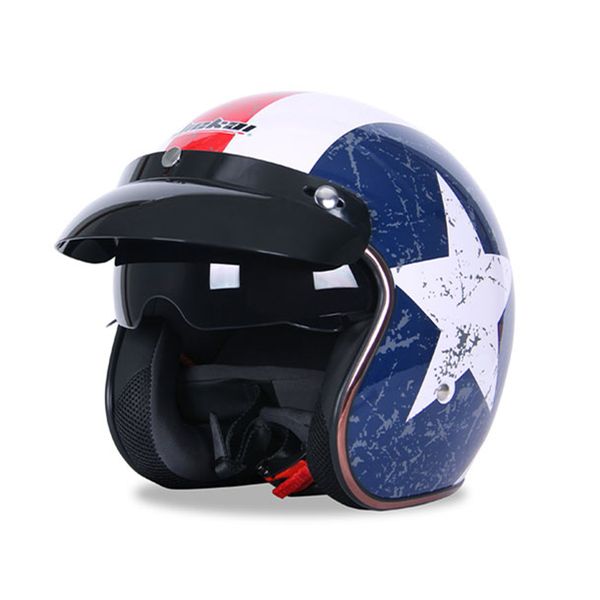 

motorcycle vintage 3/4 riding sun visor half helmet motorbike electric scooter touring chopper scooter retro helmets