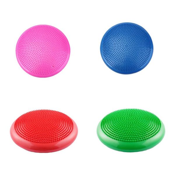 

yoga mats wobble cushion multipurpose inflatable mat sitting posture and attention improvement undulating seat back pain relieve qw