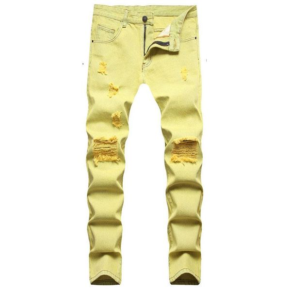 

men's jeans fashion large size blue hole casual straight youth denim pants four seasons men clothing 90s boyfriend