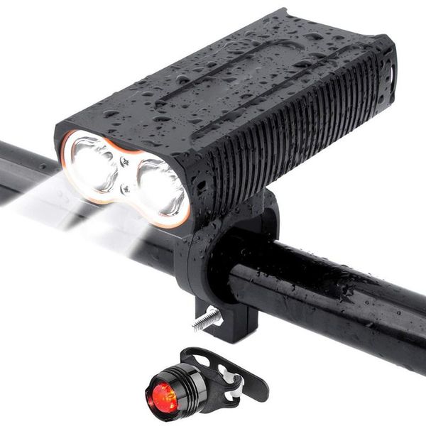 

bike lights light led bicycle set usb rechargeable lamp