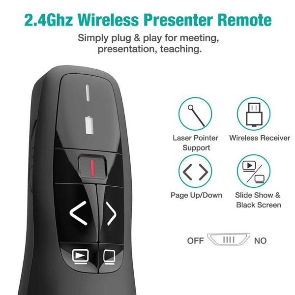 

wireless presenter simple enduring 2.4ghz usb for powerpoint presentation remote clicker controlers