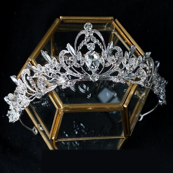 

hair clips & barrettes jeweled crowns beautiful headpiece wedding crown tiaras accessories for prom birthday costume party bn, Golden;silver