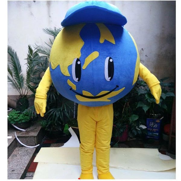 

halloween earth mascot costume cartoon theme character carnival adults size christmas birthday party outdoor outfit, Red;yellow