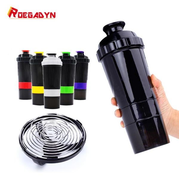 

water bottle 500 ml protein powder portable leak proof milkshake shake cup outdoor sports fitness exercise