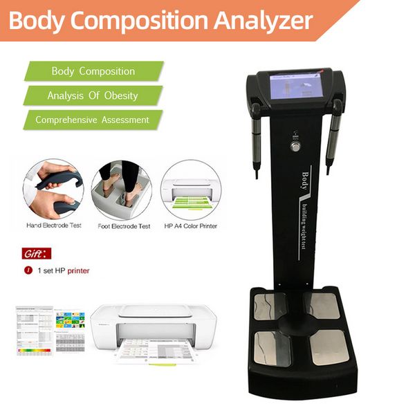 Mais novo Chegada Analisador Corpo Monitor Fat WEGITH com A4 Impressora Slimming Análise de Medição DHL para Sale409