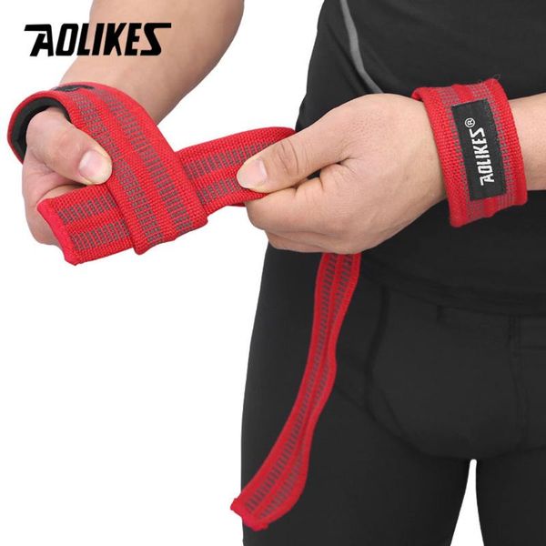 

wrist support adjustable fitness strap silicone anti-skid dumbbell training cotton weight lifting straps brace, Black;red
