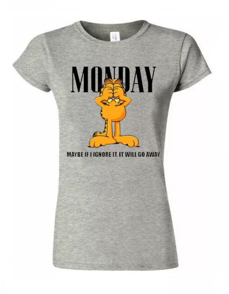 

garfield the cat t-shirt cartoon funny inspired men women tshirt m612, White;black