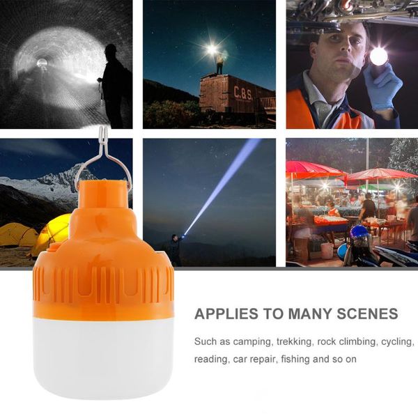 

modes led emergency bulb rechargeable adjustable dimmable portable night market stalls light outdoor camping lamp lanterns