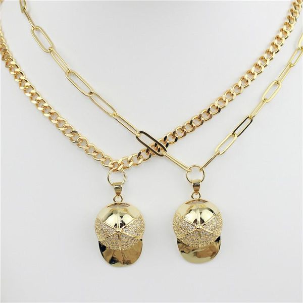 

18inch 5pcs/lot design cz charm necklace,colorful hat shape component jewelry, plated chain necklace wholesale pendant necklaces, Silver