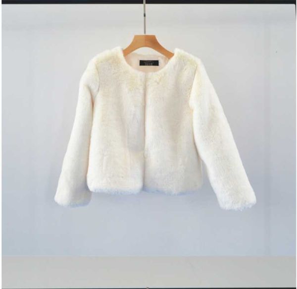 

women's fur & faux 2021 autumn and winter high-quality artificial short coat loose korean warm female plush jacket, Black