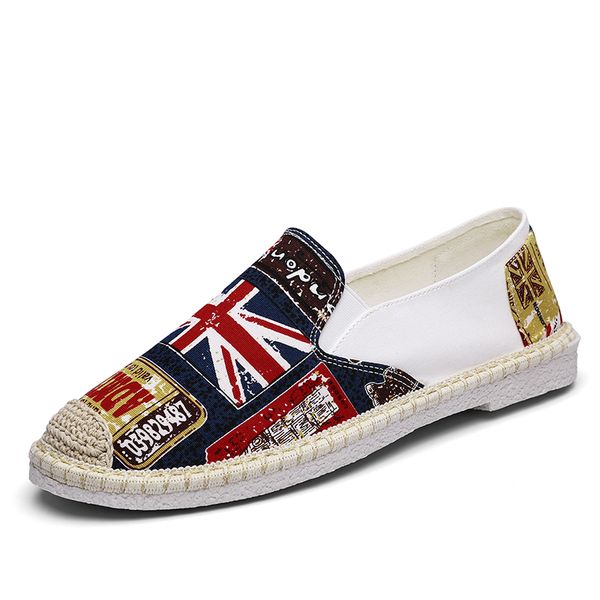 

the new summer fashion breathable print fisherman casual shoes men chinese style espadrilles shoes non-slip driving man shoes